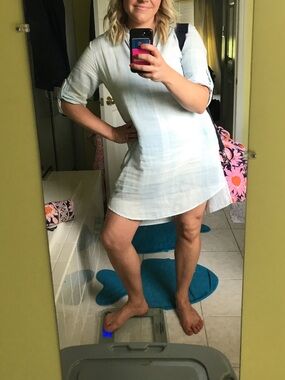 Philosophy Pale Blue Striped Women's Tunic